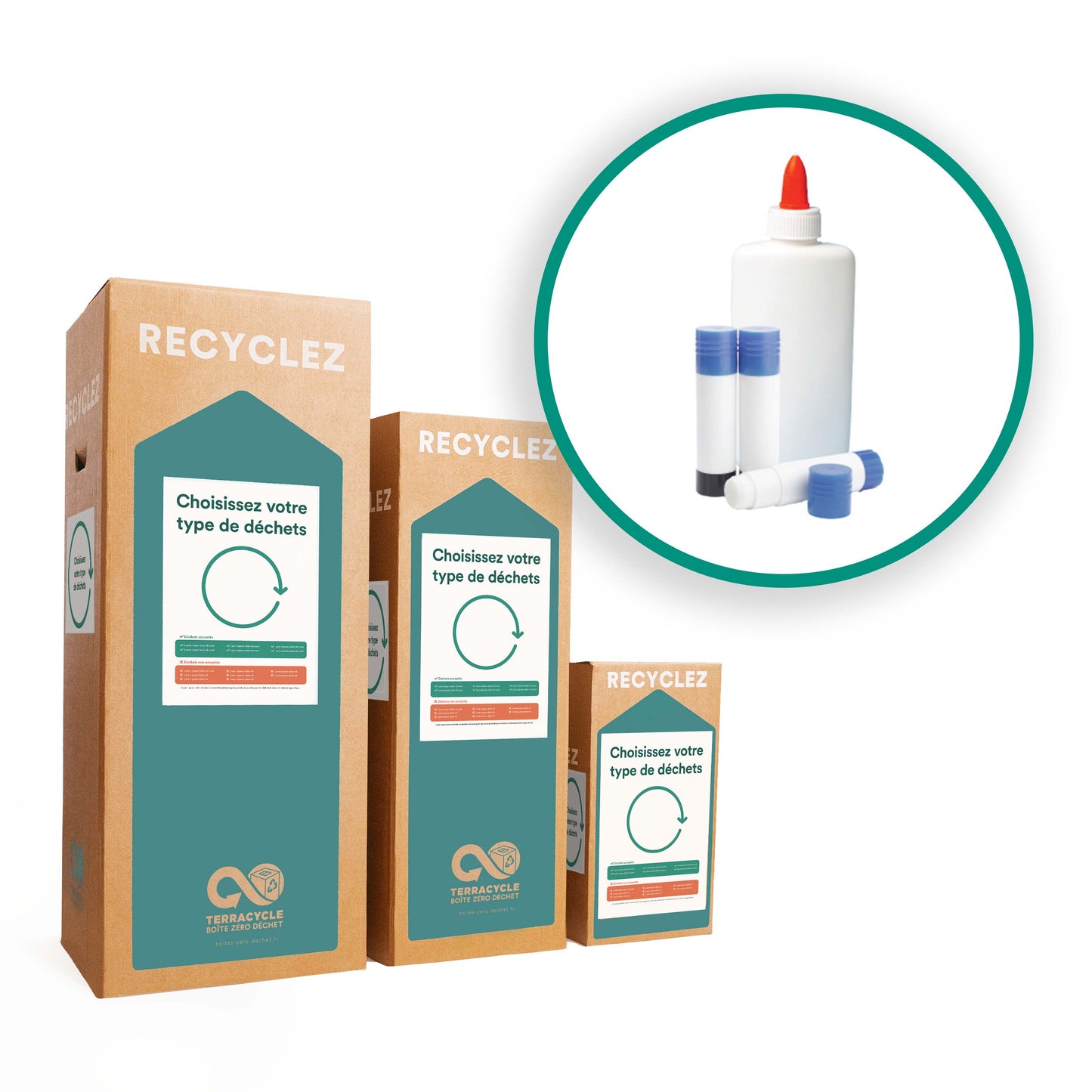 Solution de recyclage bâtons et bouteilles de colle