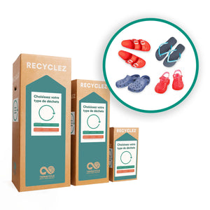 Solution de recyclage pour tongs, chaussures et sandales en plastique