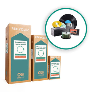 Solution de recyclage pour CDs, DVDs et cassettes VHS