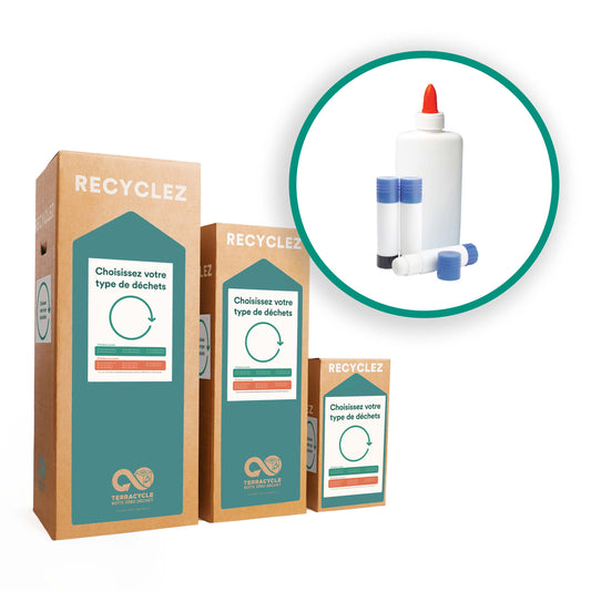 Solution de recyclage bâtons et bouteilles de colle